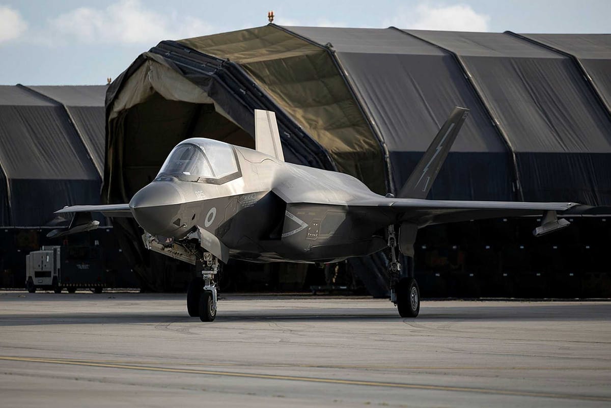 British Royal Air Force F-35B Fighter Jet Downs Two Hostile Drones in First Combat Engagement