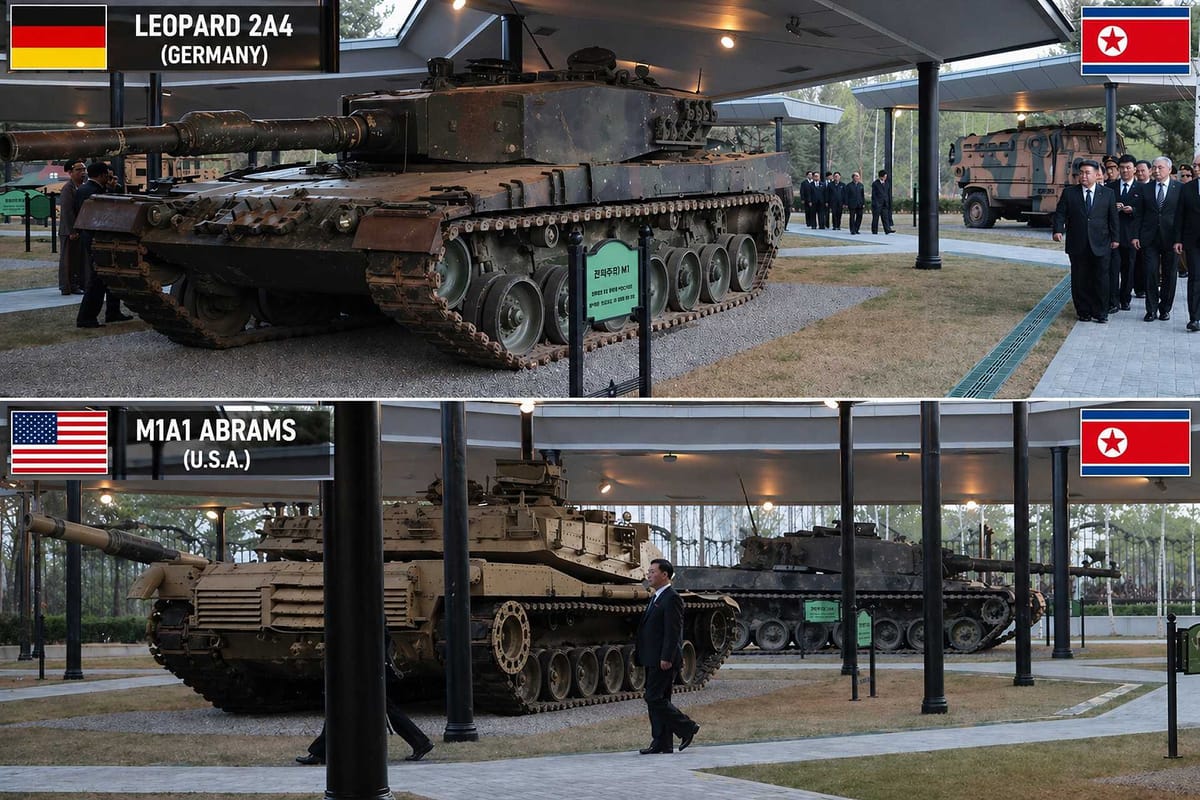 North Korea Analyzes Western Armor Through Display of Captured Tanks