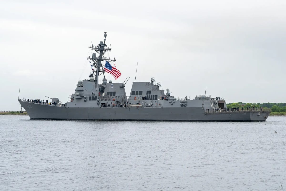 Future USS Ted Stevens Destroyer En Route to Norfolk Homeport