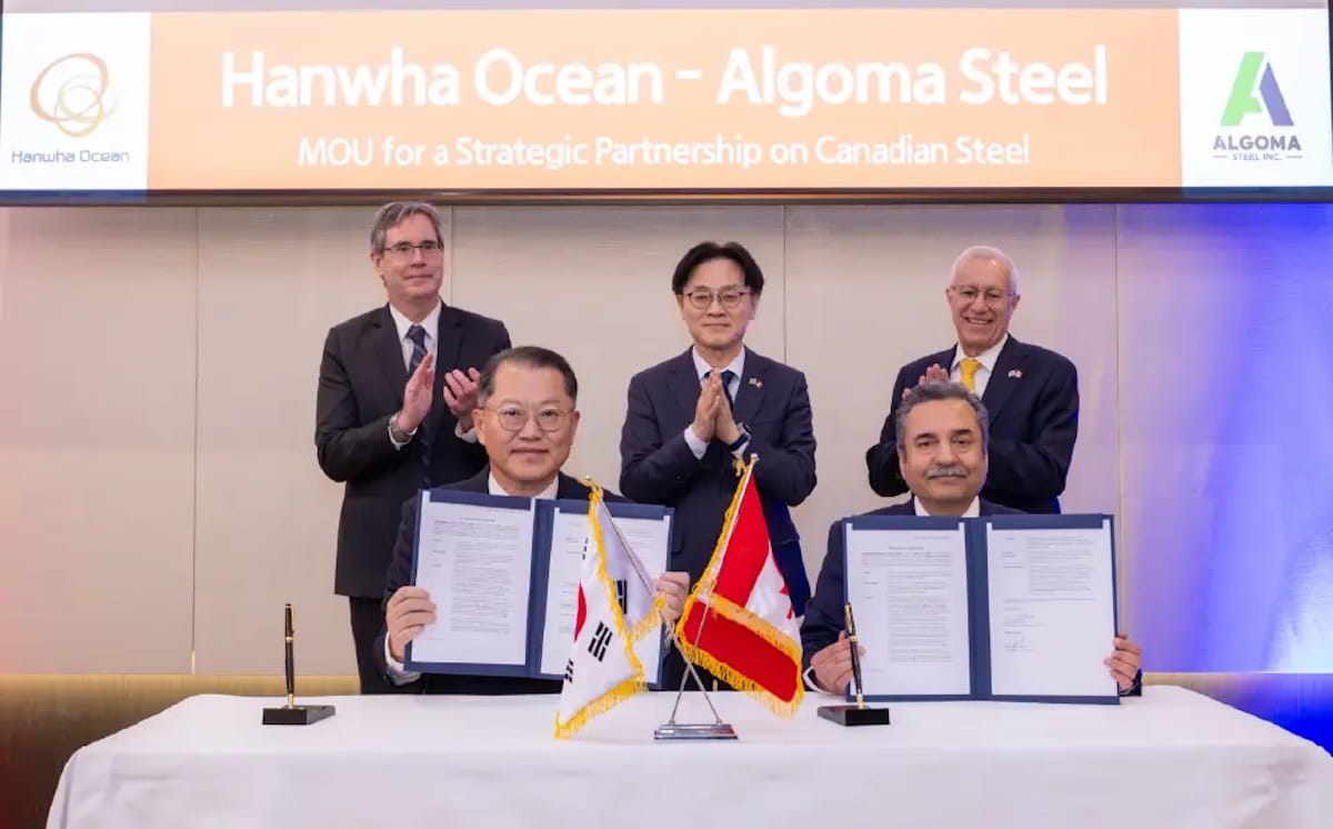 Hanwha Ocean Partners with Algoma Steel for Canadian Submarine Bid