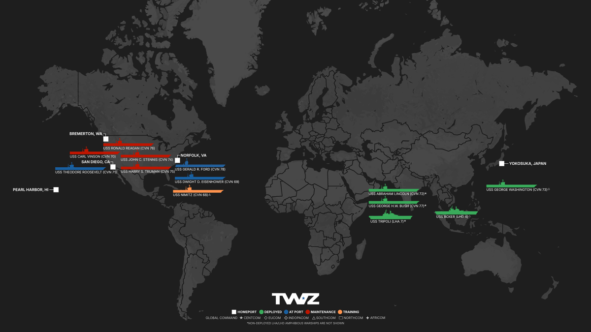 Current Status of U.S. Aircraft Carriers and Amphibious Assault Ships