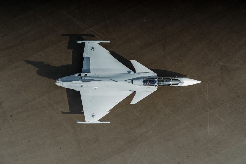 Saab Unveils First Gripen F Fighter Jet