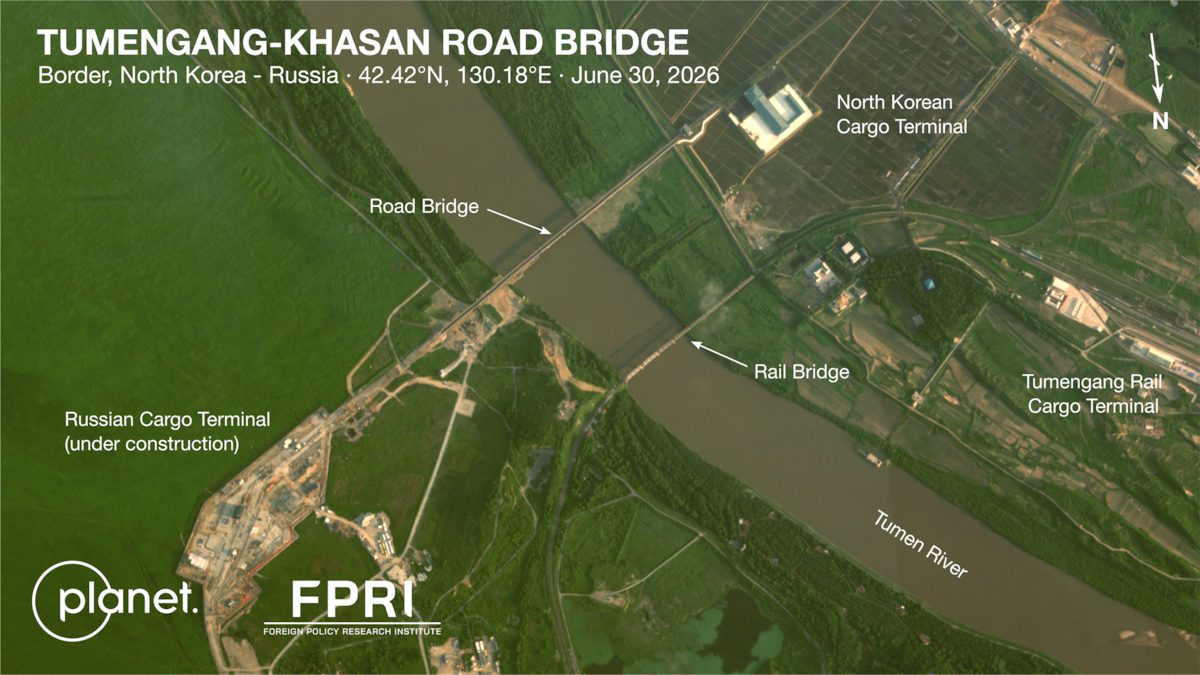 North Korea-Russia Road Bridge Nears Completion, Signaling Military Ties