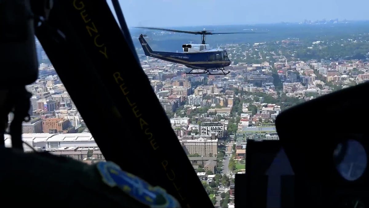 UH-1N Huey Pilots Provide Strategic Surveillance Over Washington, D.C.