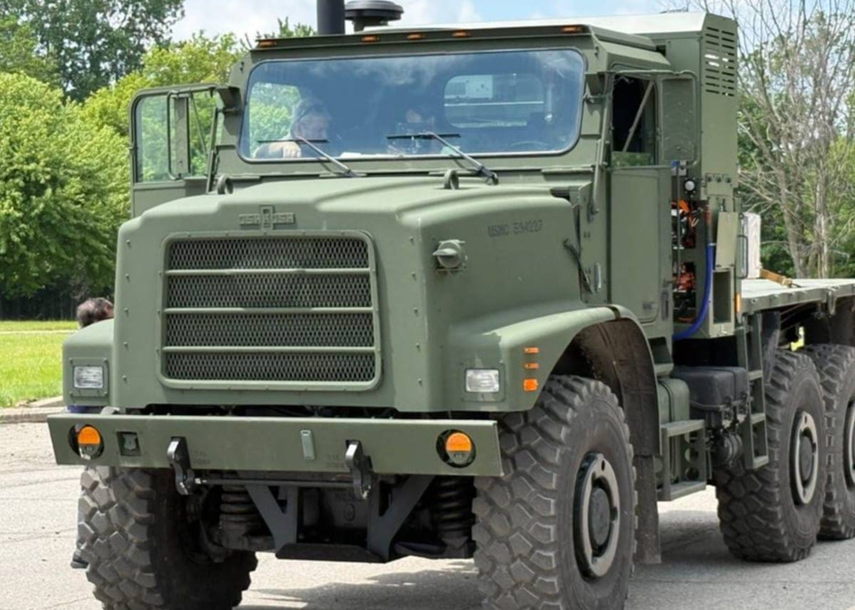 U.S. Marine Corps Supply Truck Transformed into Silent Hybrid Vehicle