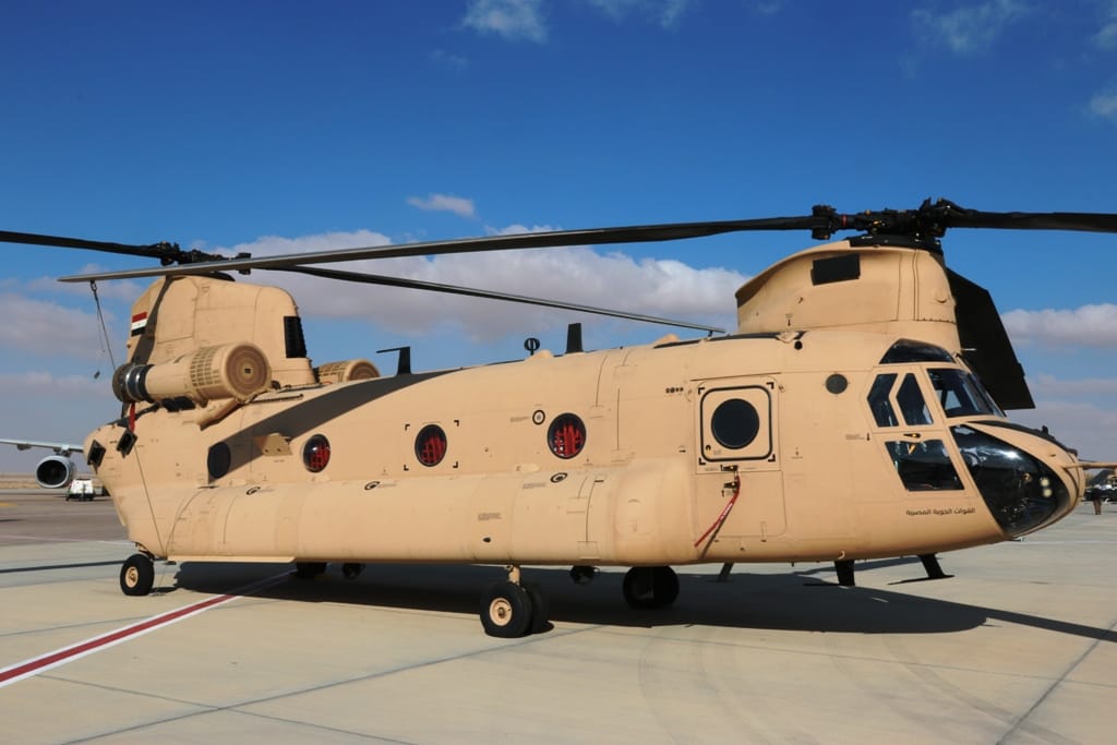 Egypt Receives First CH-47F Chinook Helicopter at El Alamein Air Show