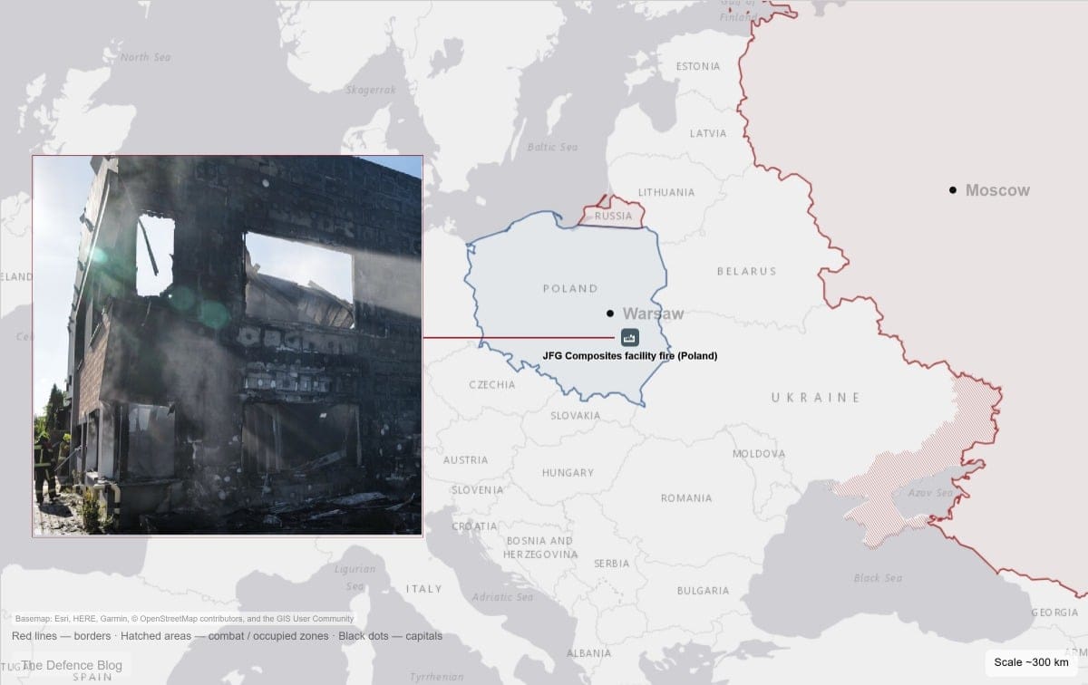 Fire at JFG Composites Facility Disrupts Polish Defense Supply Chain