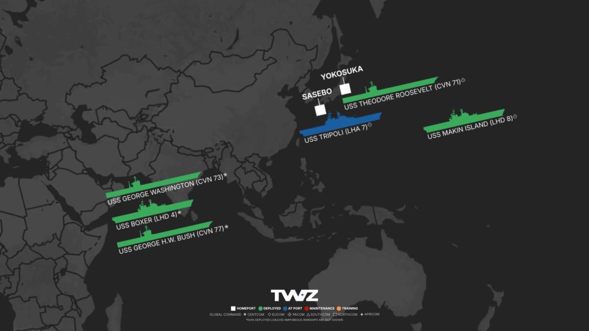 USS Theodore Roosevelt Arrives in Japan as Two Carriers Deploy to Middle East