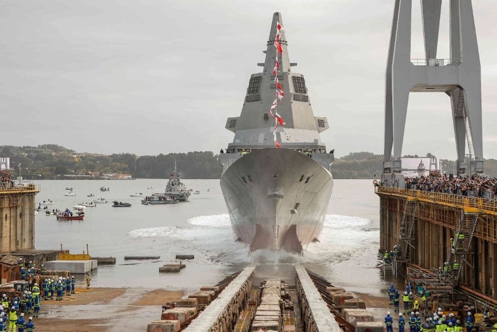 Spanish Navy Launches F112 Frigate as Enhanced F110 Variant Develops