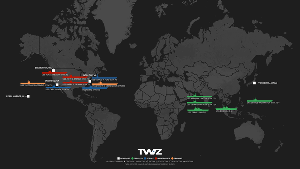 Aircraft Carrier Movements in the Pacific Region