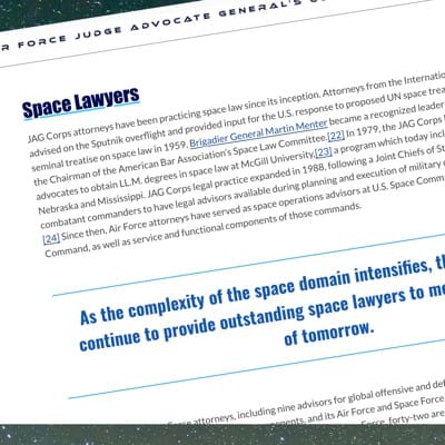 Legal Preparedness of Space Force Under Scrutiny
