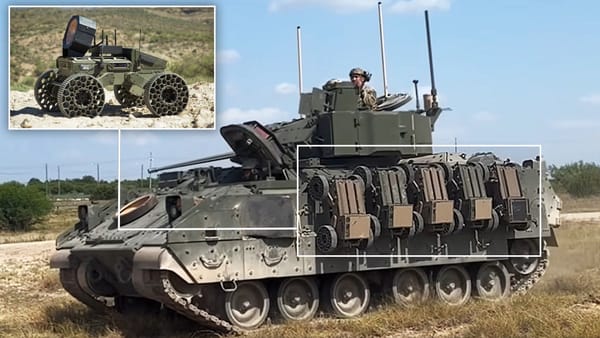 Bradley Fighting Vehicle Deploys Swarming Ground Drones for Enhanced Operations