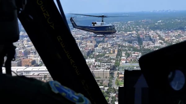 UH-1N Huey Pilots Provide Strategic Surveillance Over Washington, D.C.
