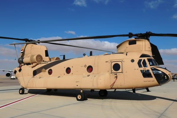 Egypt Receives First CH-47F Chinook Helicopter at El Alamein Air Show