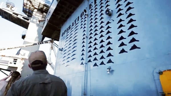 USS Abraham Lincoln Returns Home with Kill Marks from Iran Engagements